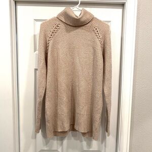 American Eagle Outfitters Cream Turtleneck Sweater